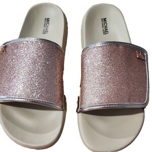 Michael Kors Pink Glitter Sandals‎